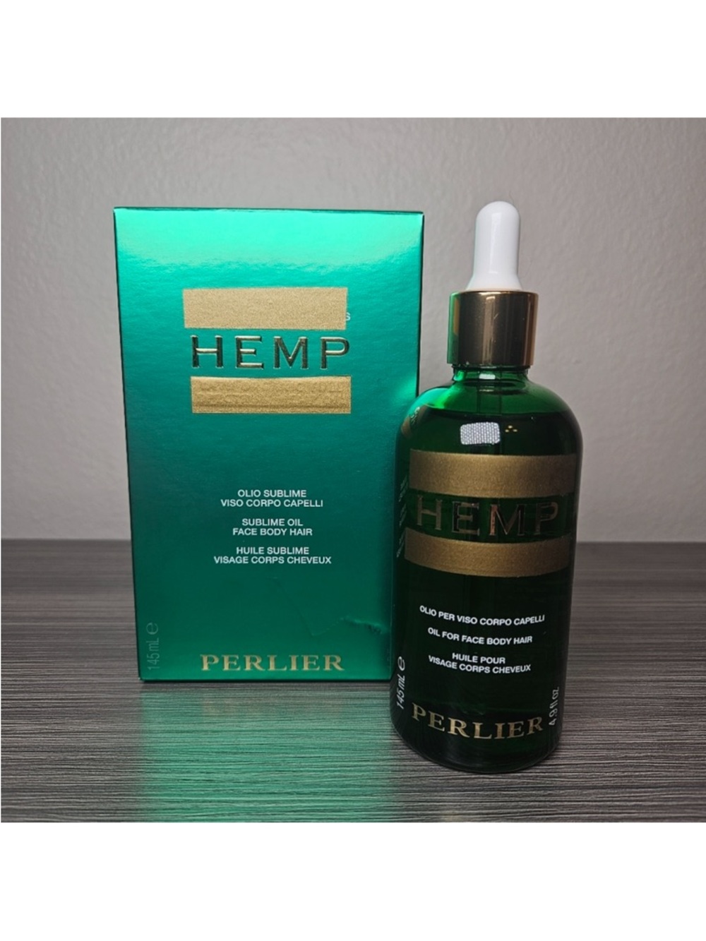 Perlier Hemp Organic Full Spectrum Oil Face Body Hair New Sealed Made in Italy